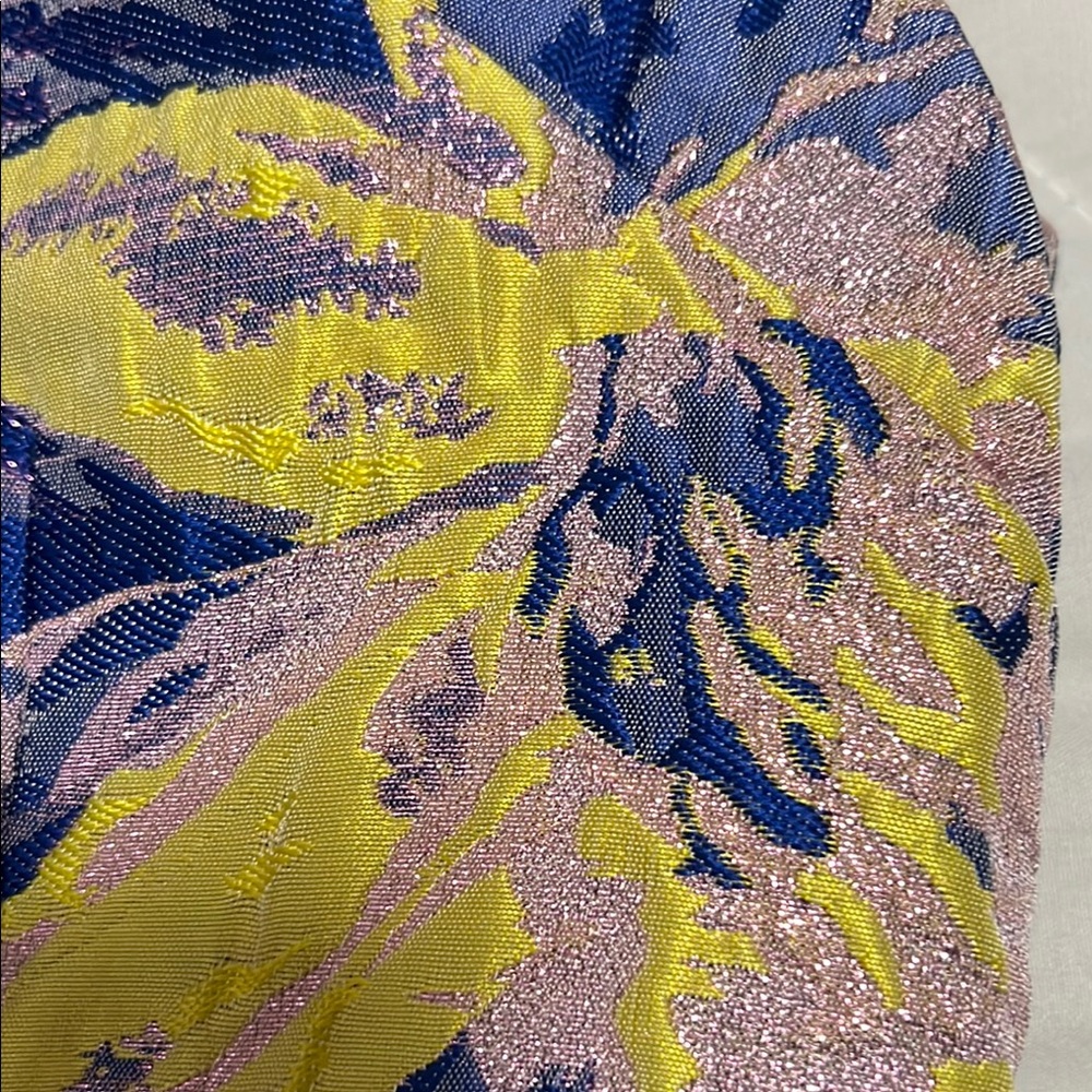 Laundry By Shelli Segal Royal Blue, Yellow and Pink Sheath Mini Dress - Size 10 - Picture 7 of 11